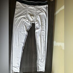 Nike Pro Dri-FIT White and Black Pants